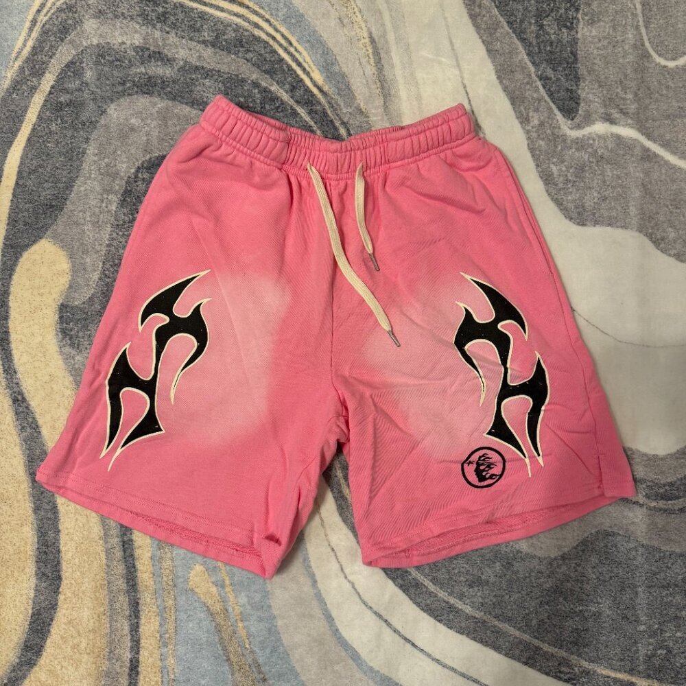 Hellstar Flame Shorts Pink Mens Size Medium or Large